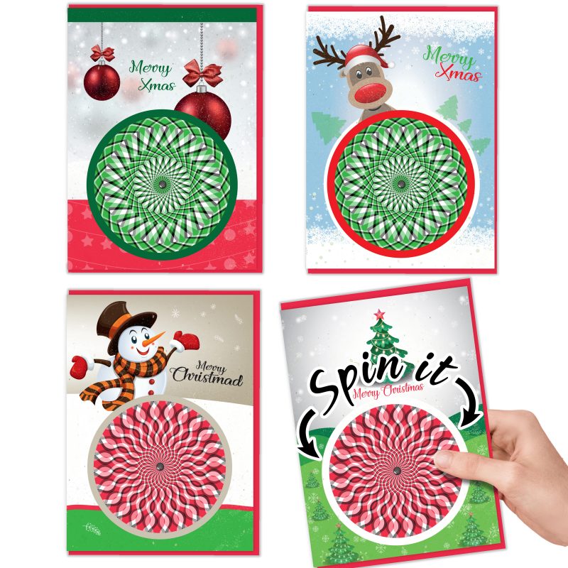 Meri's Crazy Cards The Christmas Magic 4 Handmade Greeting Cards